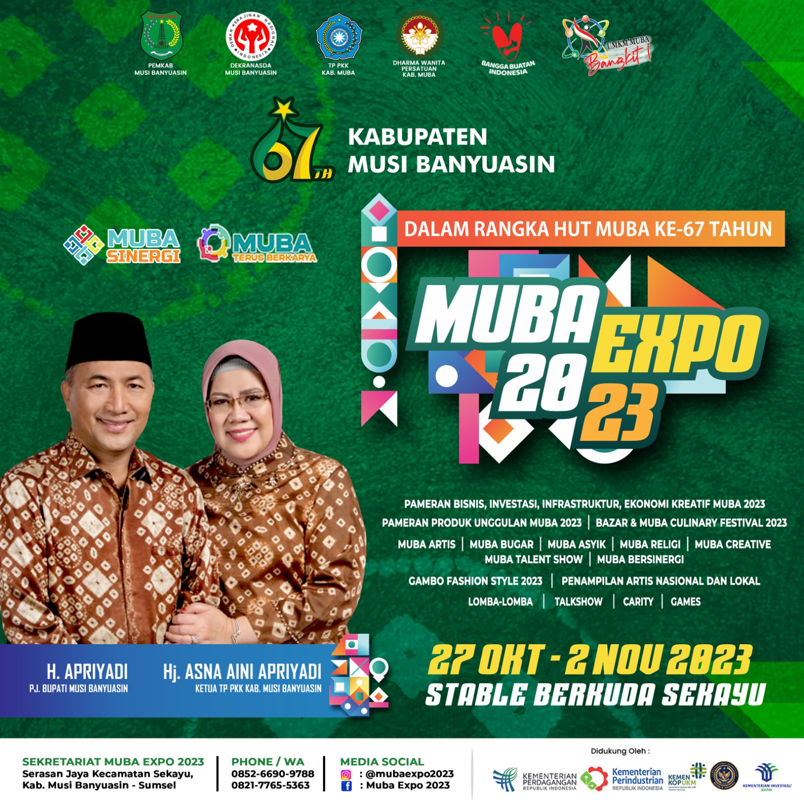 Artis Ibukota Bakal Meriahkan Muba Expo Tahun 2023