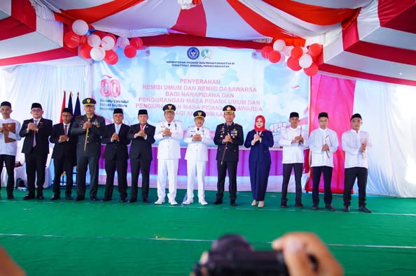 Bupati Muba Serahkan SK Remisi kepada Warga Binaan pada HUT ke-80 RI