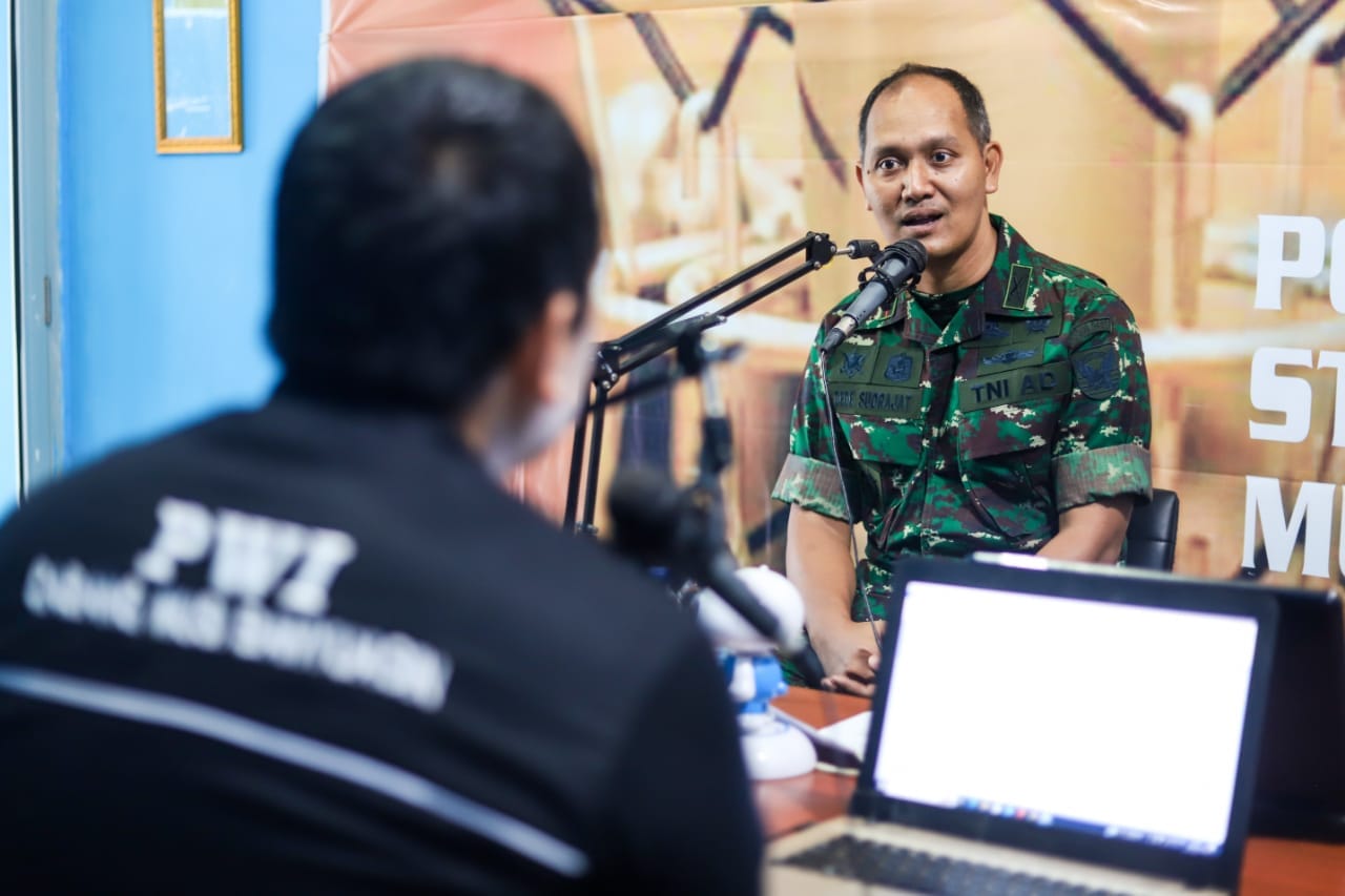 Dandim Letkol Arm Dede Sudrajat Podcast Bareng PWI Muba