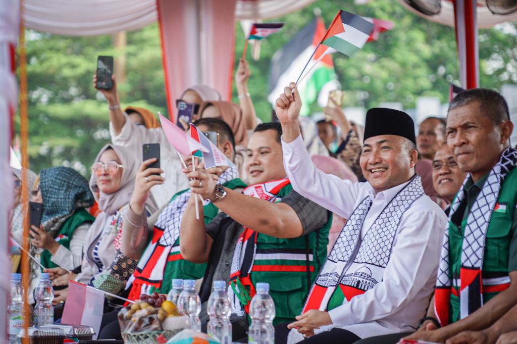 Doa dan Support Warga Muba Untuk Palestina Bergema dari Stadion Sepakbola Serasan Sekate 