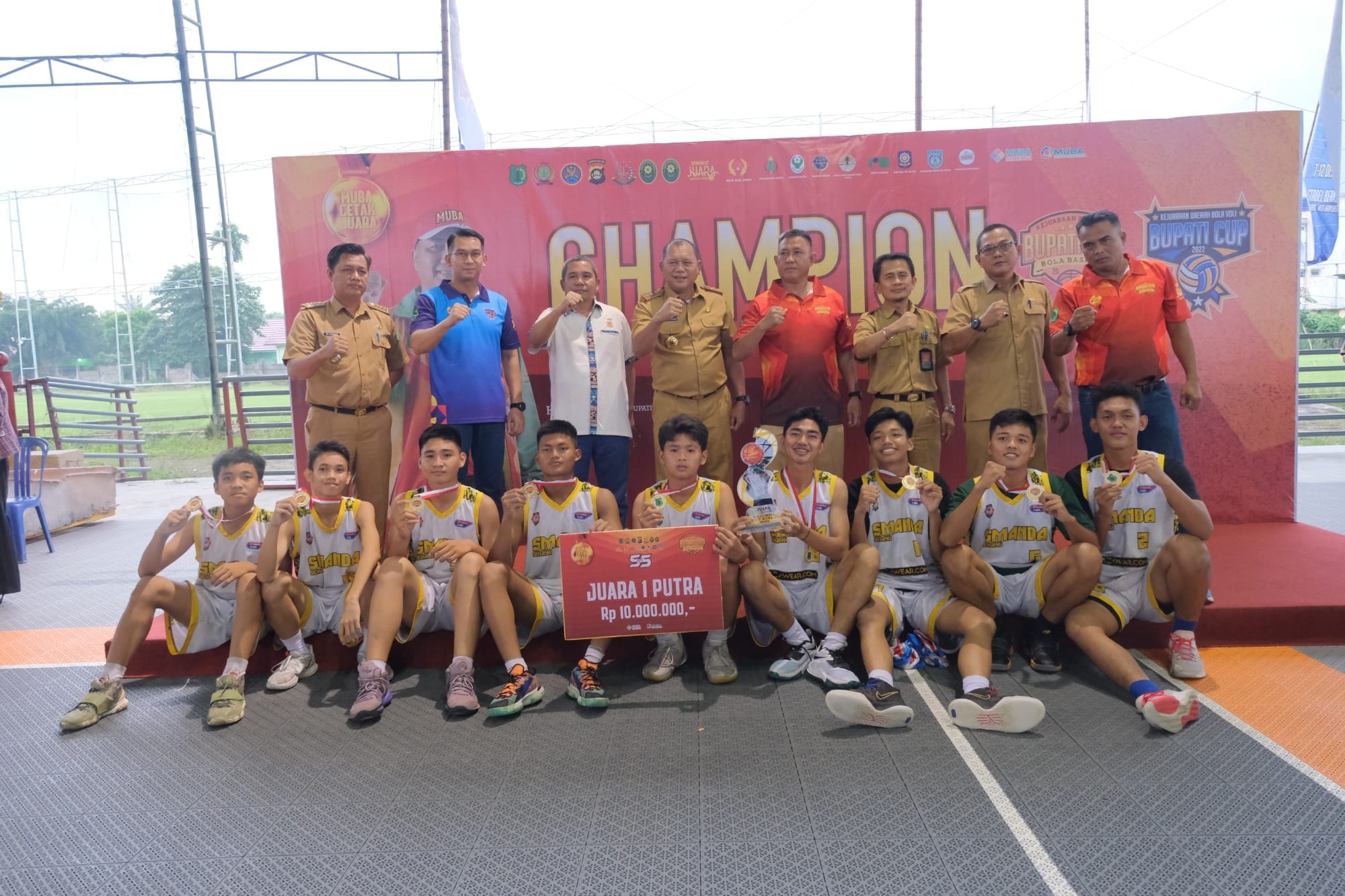 Ini Para Peraih Juara Kejurda Basket Bupati Muba Cup