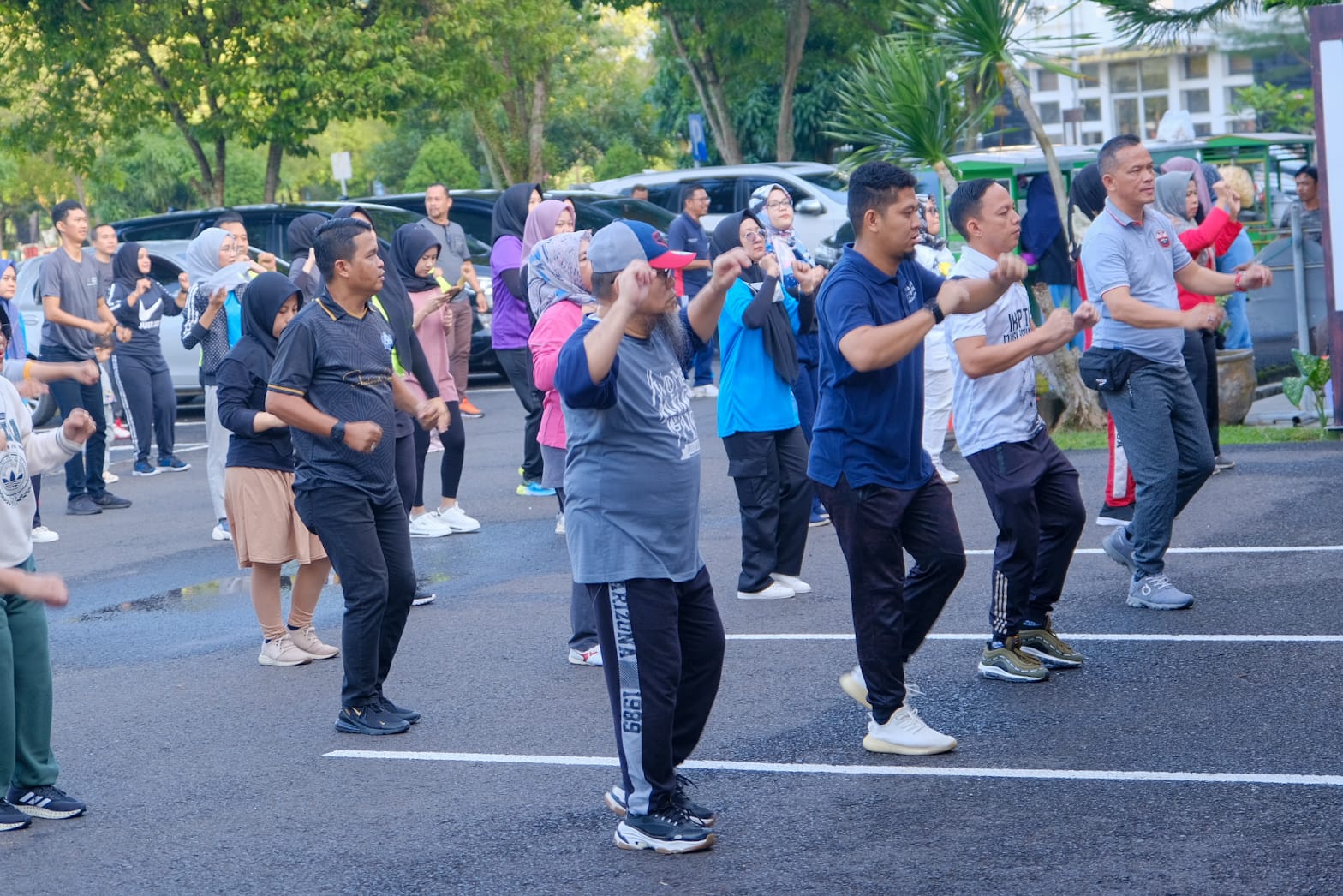 Kompak, Pemkab Muba Senam Bersama Tingkatkan Imun Tubuh Dan Keakraban 