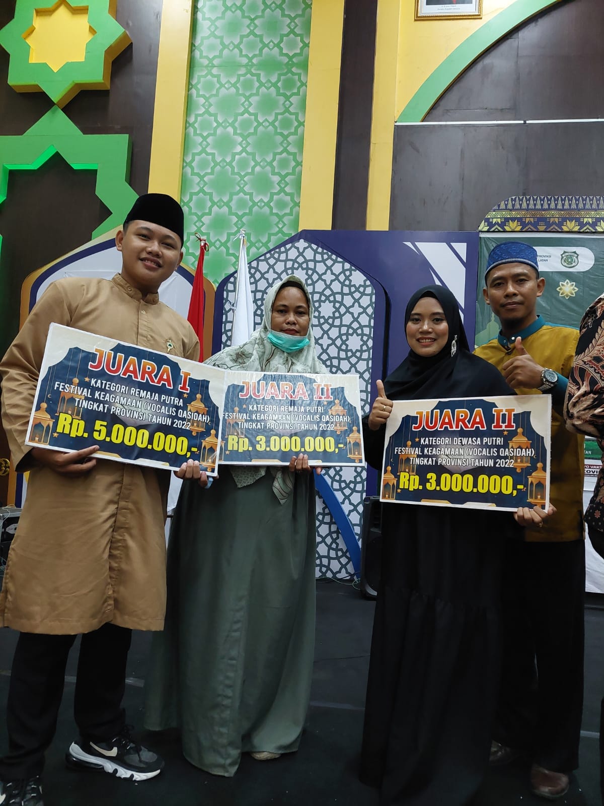 Momentum Tahun Baru Islam, Muba Borong Juara Festival Qosidah Level Provinsi