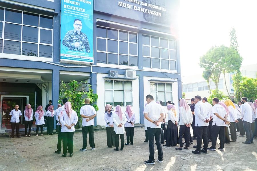 Pasca Libur Lebaran, Dinkominfo Muba Langsung Gelar Apel Pagi Rutin