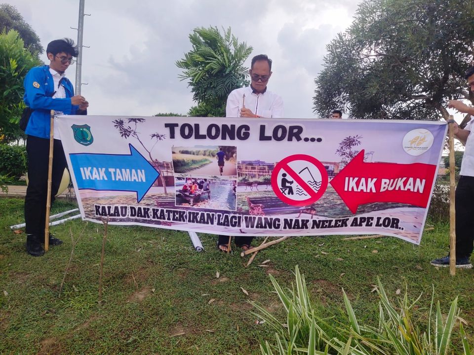 Pemkab Muba Larang Memancing Ikan di Taman Air Serasan Sekate