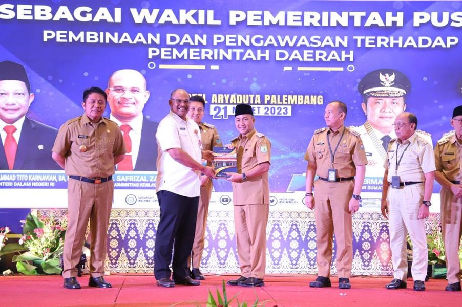 Pemkab Muba Raih Penghargaan Batas Daerah Antar Kabupaten di Sumsel 