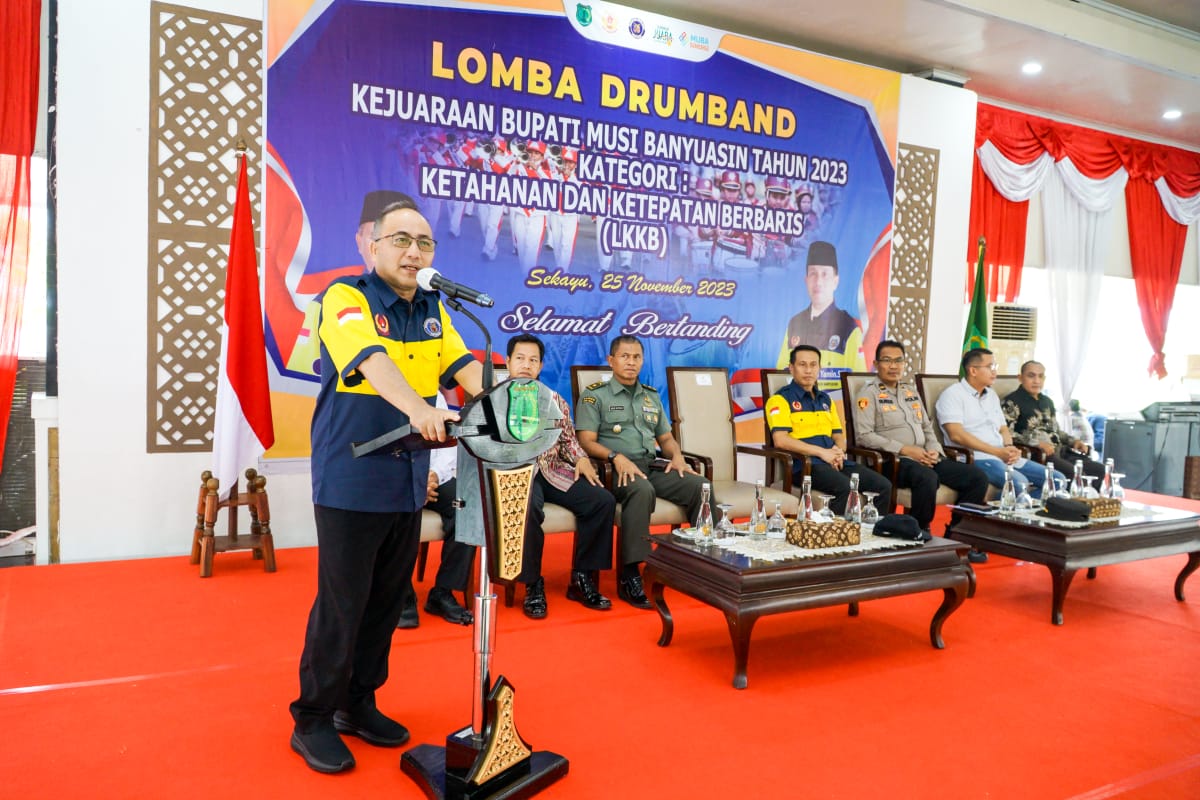 Perdana, Pemkab Muba Gelar Lomba Drum Band Kejuaraan Bupati Cup