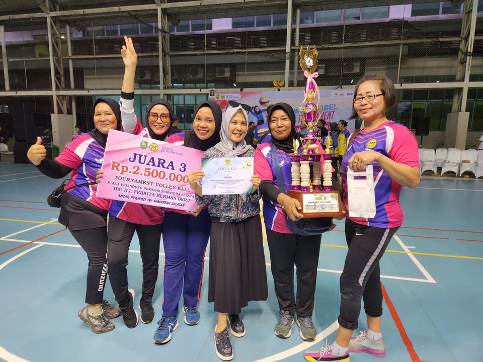 Perwosi Muba Raih Juara 3 di Tournament Volleyball Perwosi