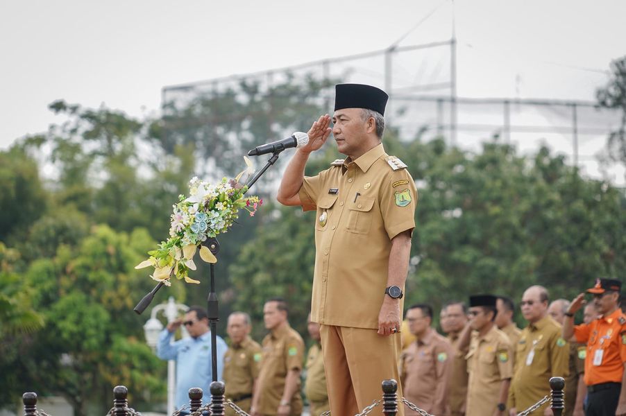 Pj Bupati Apriyadi Pimpin Langsung Apel Bersama dan Halal Bihalal Setelah Libur Lebaran