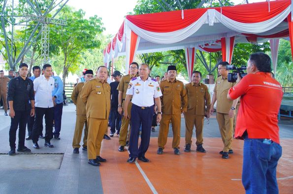 Pj Bupati Muba H Sandi Fahlepi Tinjau Kesiapan Pembukaan MTQ ke-XXX Tingkat Provinsi Sumsel 