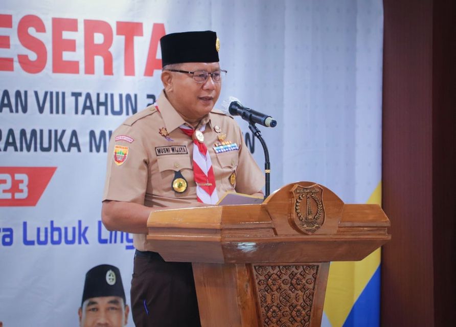 Pj Sekda Muba Lepas Kontingen Kwartir Cabang Gerakan Pramuka RAIDA Sumsel Ke-VIII