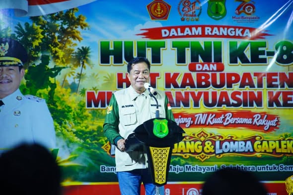 Rawat Budaya, Perkuat Persaudaraan: Senjang dan Gaplek Meriahkan HUT TNI-Muba