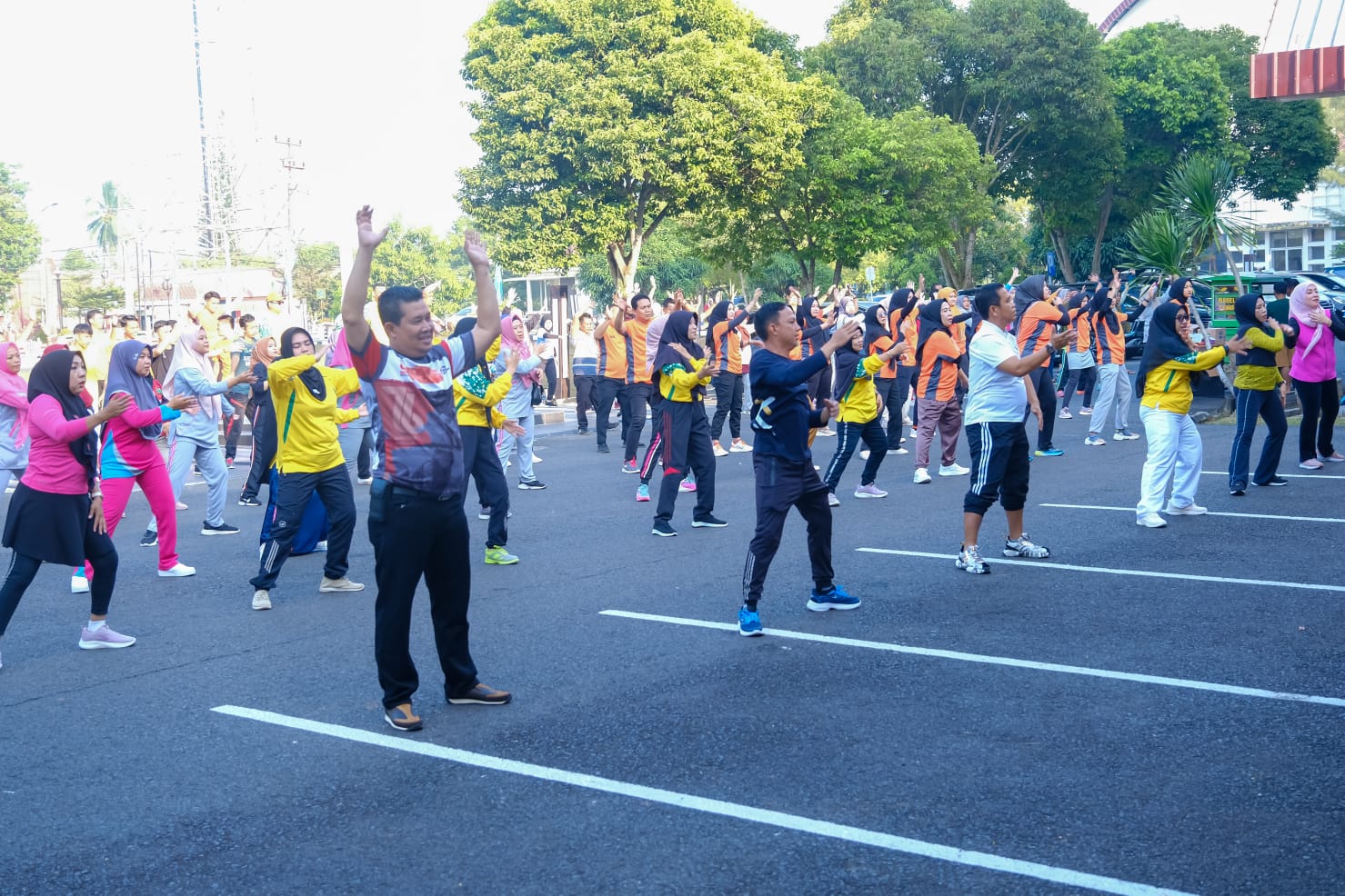 Senam Pagi Bersama Jajaran Sekretariat Pemkab Muba