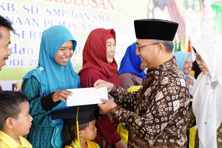 Serukan Sinergi, Pj Bupati Apriyadi Disambut Ribuan Warga Muhammadiyah Muba 