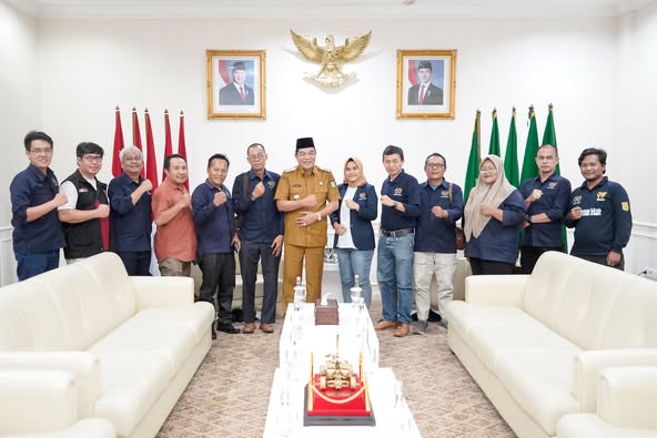 Sowan ke Bupati H M Toha, Pengurus PWI Muba Sampaikan Rencana Pelantikan