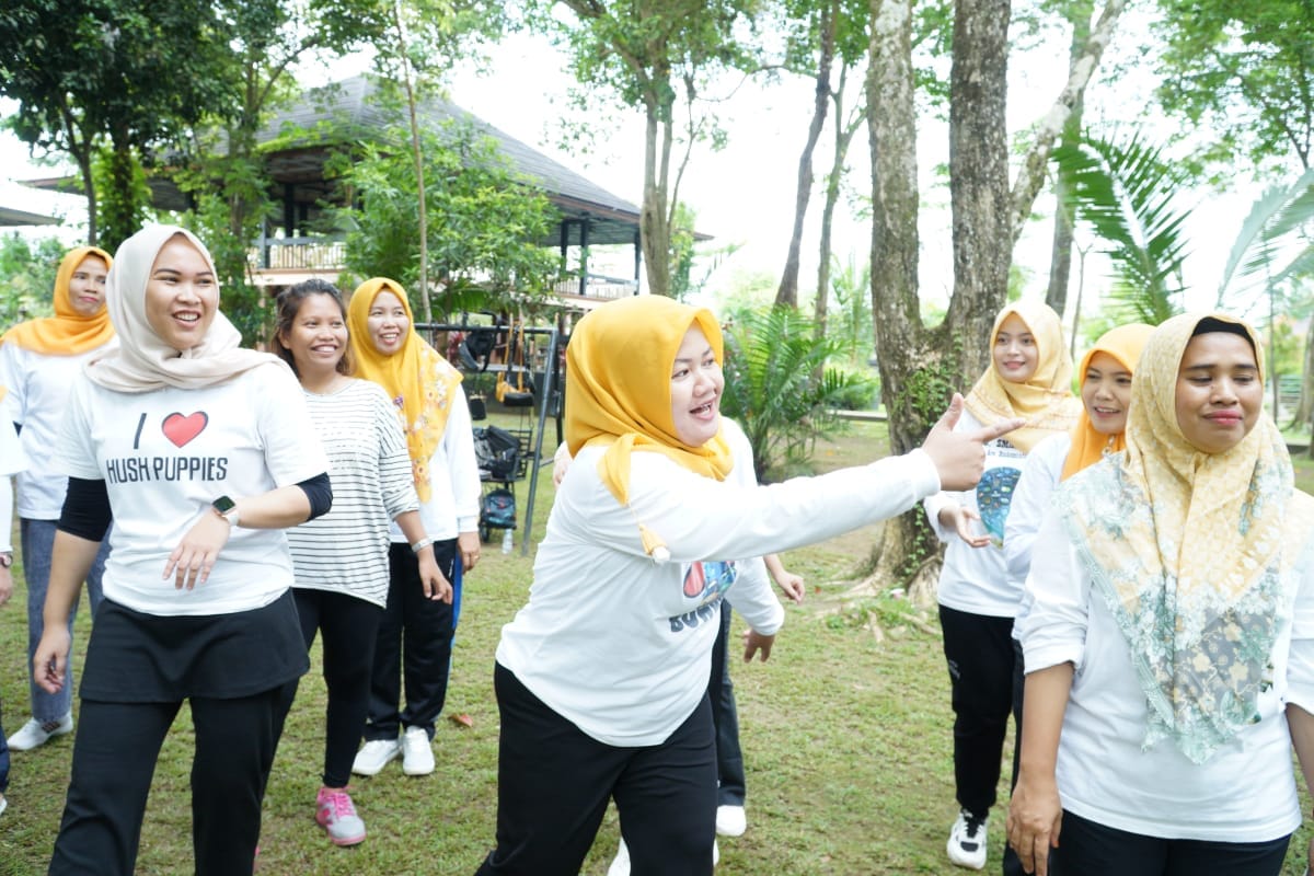 Tingkatkan Kapasitas Aparatur, Dinkominfo Muba Gelar Outbound dan Senam Bersama