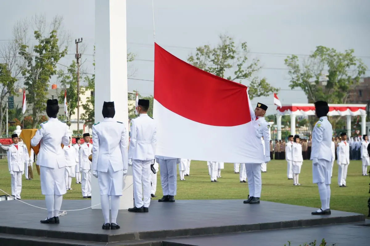 Upacara HUT RI ke-78 di Muba Berjalan Dengan Khidmat Sukses