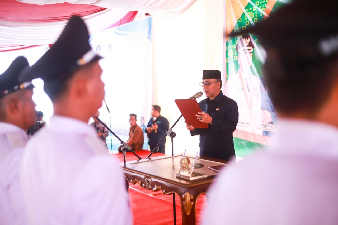 Usai Dilantik, Kades di Tungkal Jaya Serukan Ikrar Dukung Program Pj Bupati Apriyadi